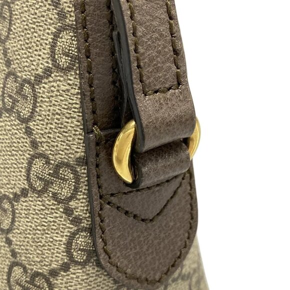 GUCCI Ophidia 499621 Dark Brown Beige Multi PVC Leather Shoulder Bag - Picture 10 of 16